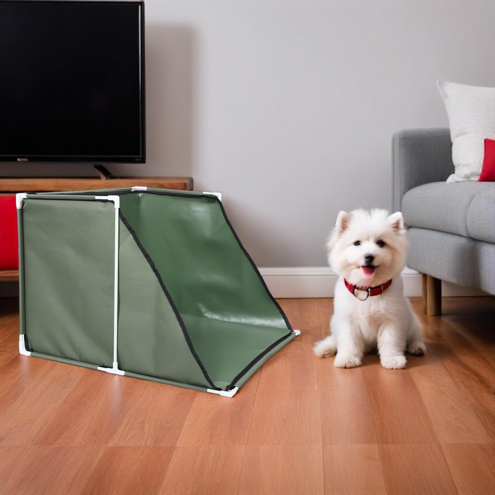 GANAZONO Katzentoilette mit Hoher PVC Wand und Faltbarem Design Spritzwassergeschützter Toilettensitzbezug für Hunde und Katzen im Innenbereich