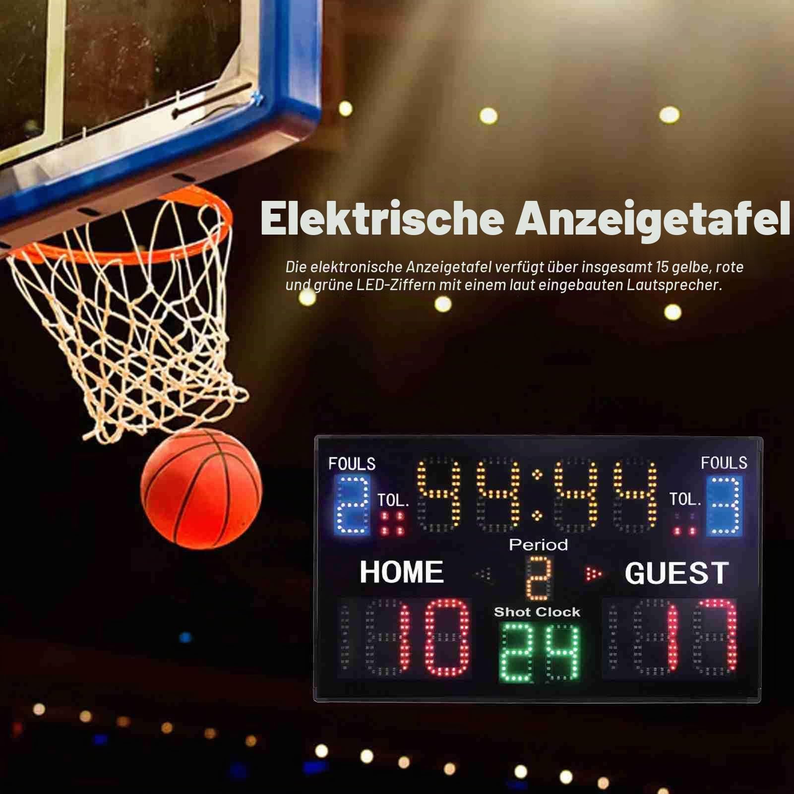 Multisport 15-stellige Elektronische Anzeigetafel Tischanzeigetafel für Basketball-Volleyball-Wrestling und Mehr 100‑240 V