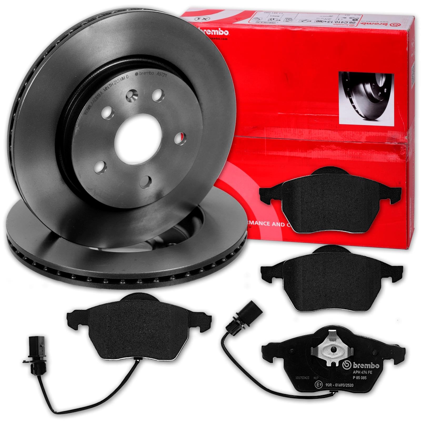 BandelOne enthält brembo Bremsscheiben + Beläge vorne + hinten für A4 8E B6 B7 + Exeo 3R