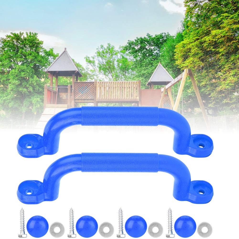 – Children Playground Handle Swing Toy Accessories for Kids Climbing Wall Tree House Blue Yellow Red 9.45x2.76in for 5 Years and Above (Blue)