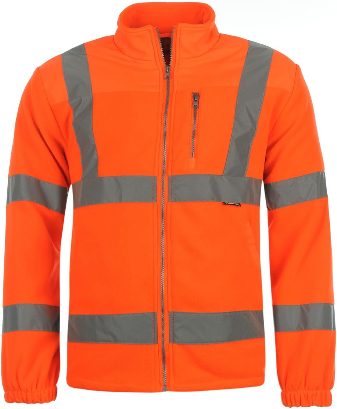 Herren Warnschutz Fleece Pullover - Reflektierende Winterjacke Für Baustelle