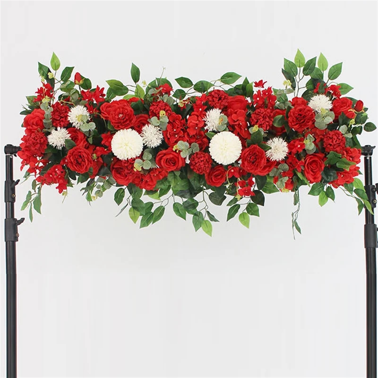 Kit Fiori Artificiali Per Arco Matrimonio 50/100 cm Fiori Artificiali Parete Decorazione di Cerimonia Nuziale Fiore Rosa Peonie Artificiale Fila Decor Arco Nozze Sfondo Muro(B,50CM)