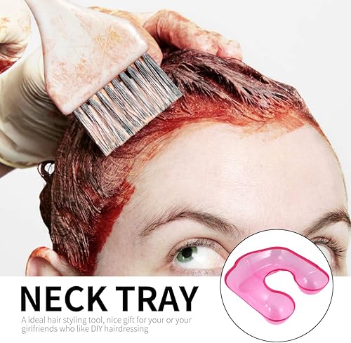 Miniatura 5 de EXCEART Bandeja de cuello de salón para cabello permanente Contenedor de teñido de agua Bandeja de cuello de plástico para colorear Fregadero de