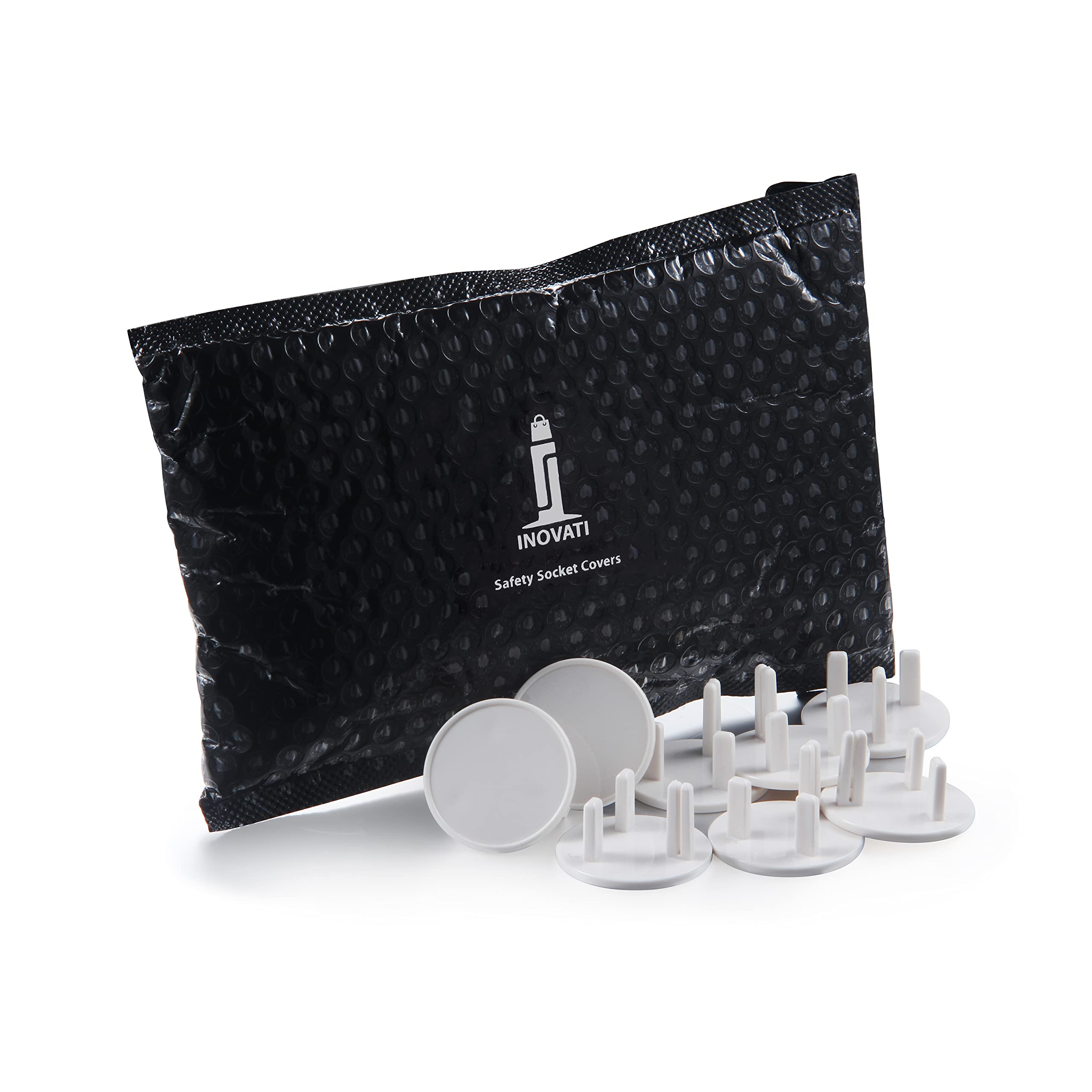 INOVATI 20 Pack Plug Socket Covers UK, Childproof Socket Covers for Electrical Outlet, Enhanced Safety for Home and School, Secure Your Baby's Environment with Confidence and Peace of Mind