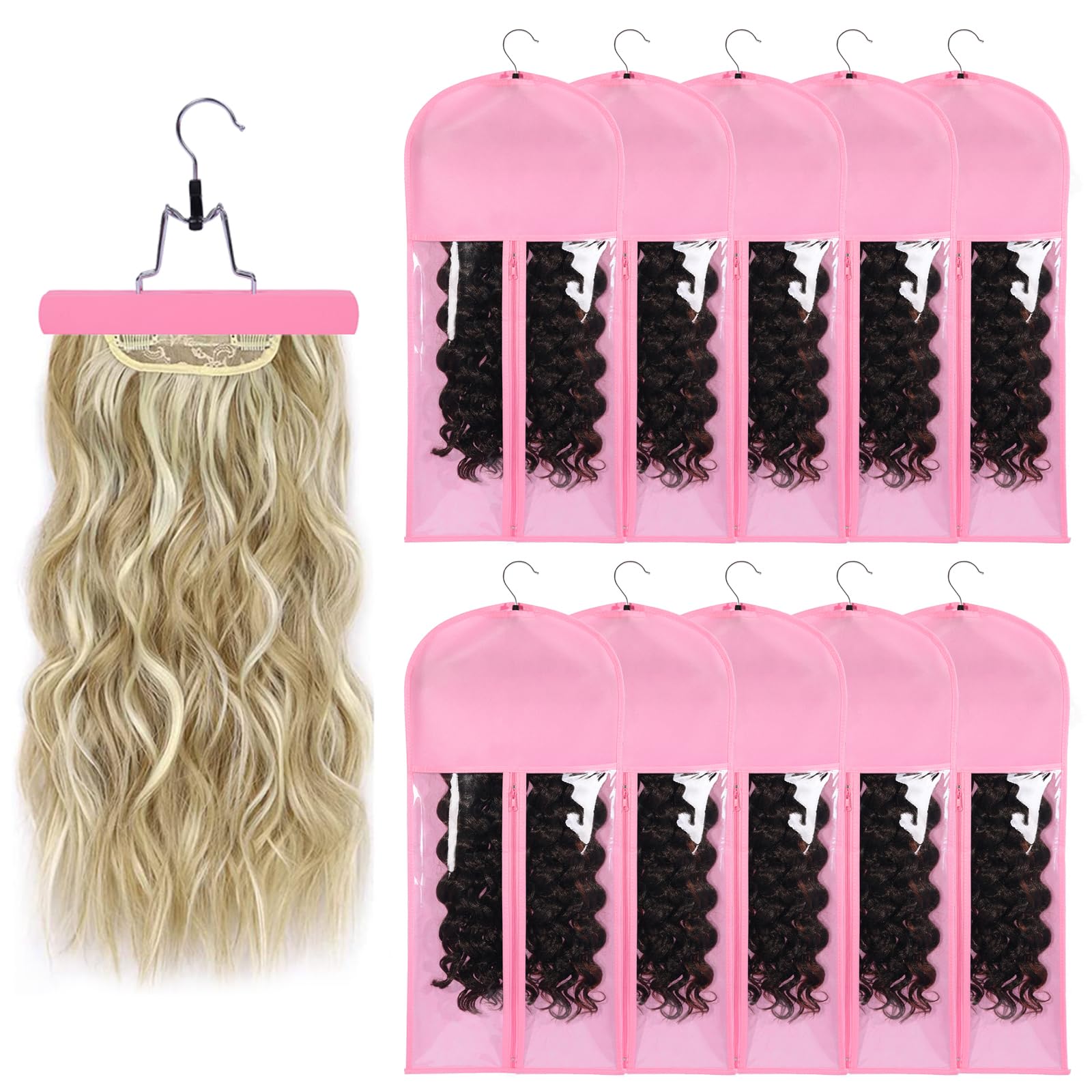 Amazon.com: 10 PCS Hair Extension Storage Holder - Wig  display picture 2