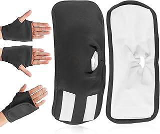 2pcs Castor Oil Packs for Hands, Reusable Hand Castor Oil Wrap Adjustable Castor Oil Pads Prevent Leakage (Black)
