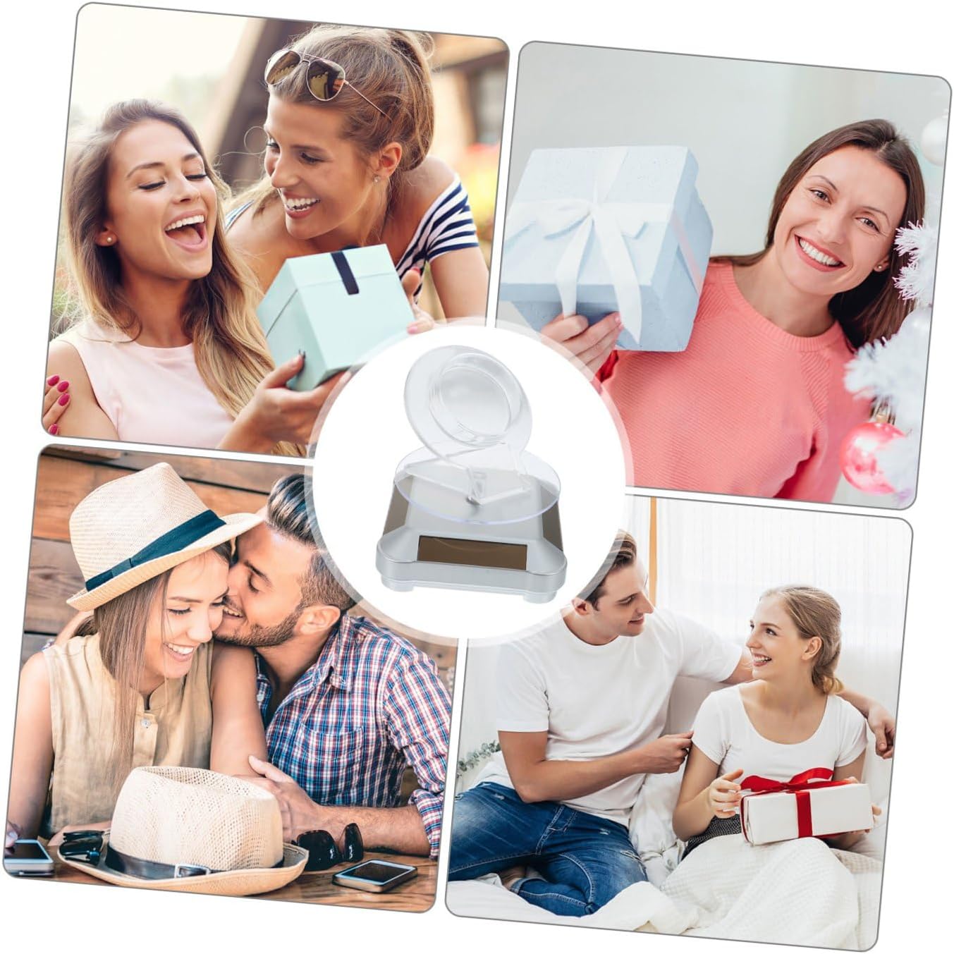 Beavorty 1Set Solar Rotating Stand for Jewelry Display Solar Powered Turntable for Bracelets and Watches Durable Solar Display Holder for Retail and Home Use