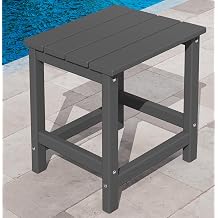KINGYES Adirondack Outdoor Side Table, Gray