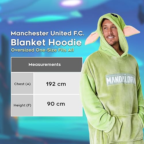 Miniatura 6 de The Mandalorian - Sudadera con capucha de gran tamaño, cómodas y cálidas con capucha de Star Wars para mujeres y hombres, manta suave de Yoda con
