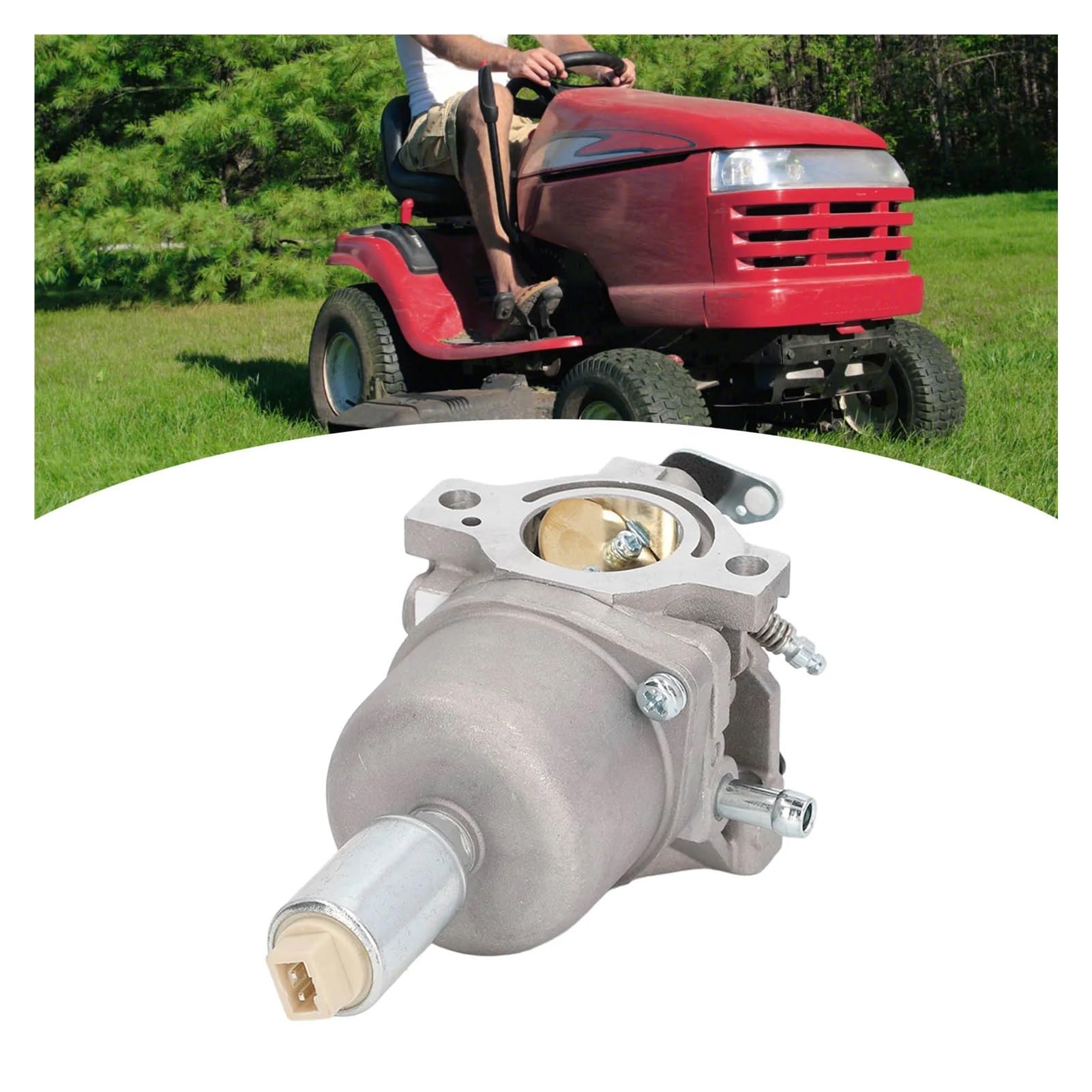 Carburador de motor for cortacésped (792060), de metal, con bujía for motor de 17,5 hp.
