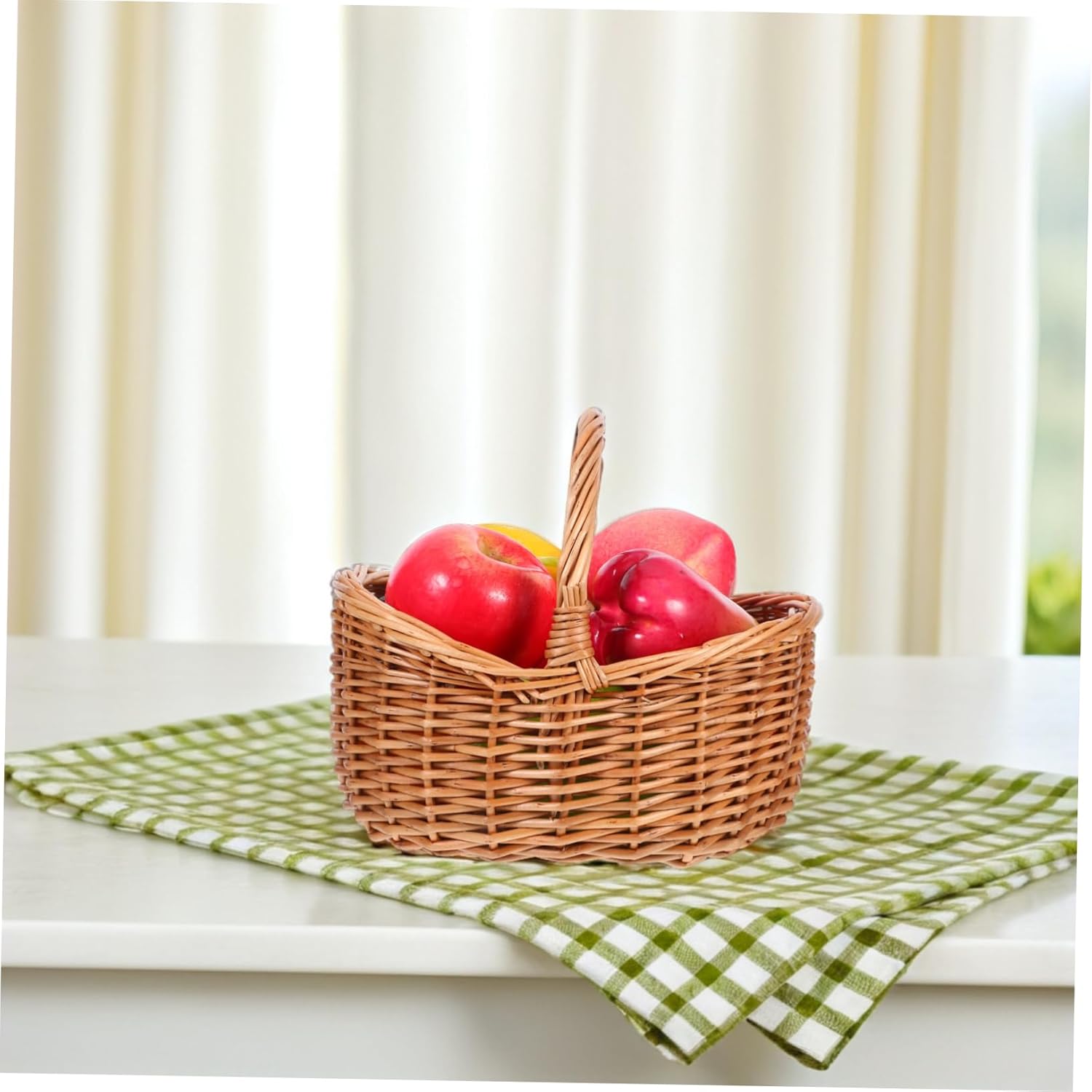 Handwoven Rustic Willow Basket Multi-Functional Storage for Picnics Floral Arrangements and Home