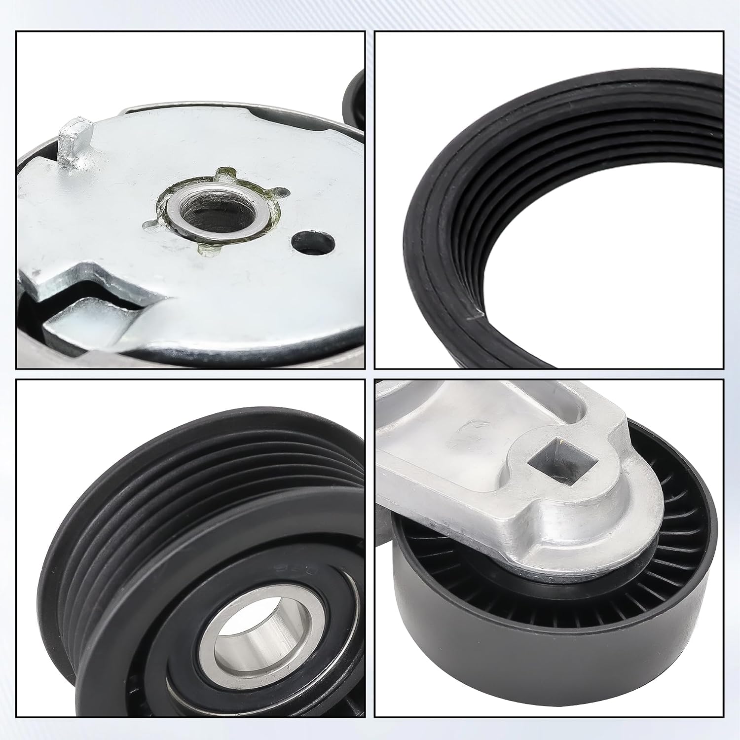 Belt Tensioner and Idler Pulley Compatible with2011-2019 Dodge Grand Caravan Journey Avenger Chrysler 200 Town & Country Ram C/V 3.6L V6 Replace 90K-39282D (39282+38082+6PK1960)