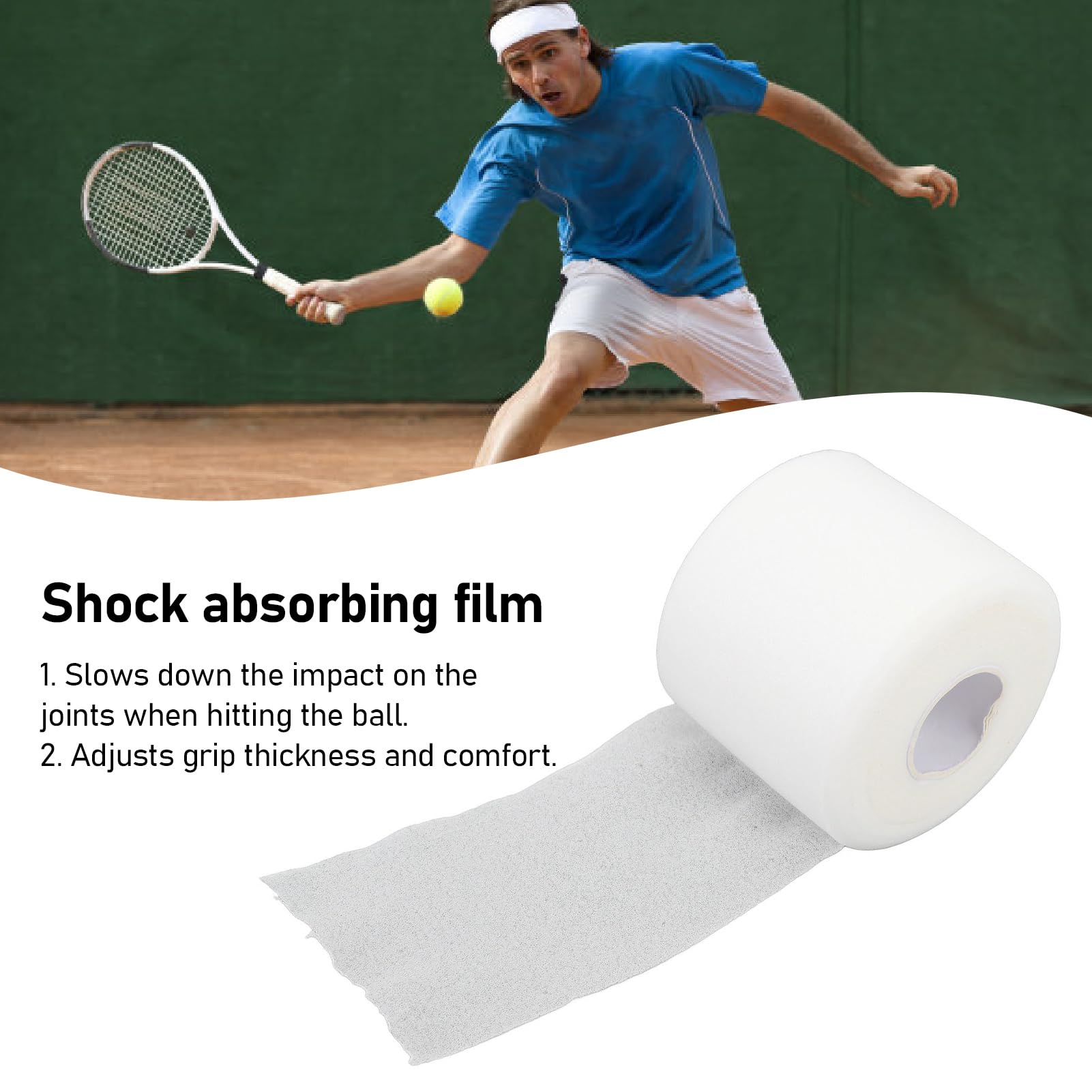 Badminton-Griffpolster-Umhüllung, Badminton-Schläger-Umhüllung, Stoßdämpfungs-Umhüllungen aus Polyurethan für Tennisschläger