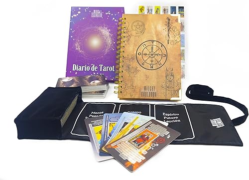 Witchy Cauldron Juego de Aprendizaje de Tarot para Principiantes  Cartas de Tarot para Principiantes, Soporte de Tarot Satinado y Diario de Tarot