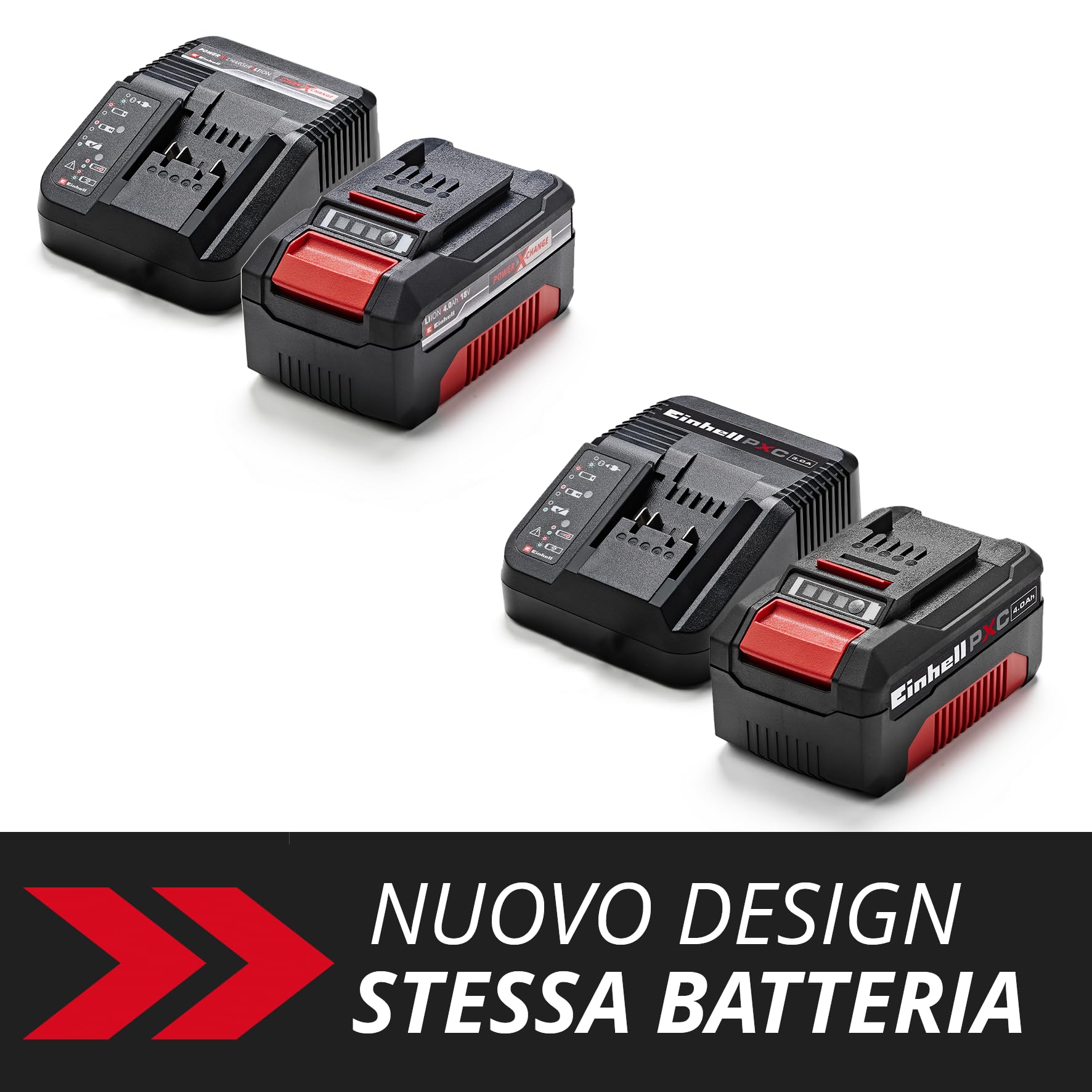 Einhell 4512042 Power-X-Change Starter Kit, Caricabatteria e Batteria da 4000 Mah Li-Ion