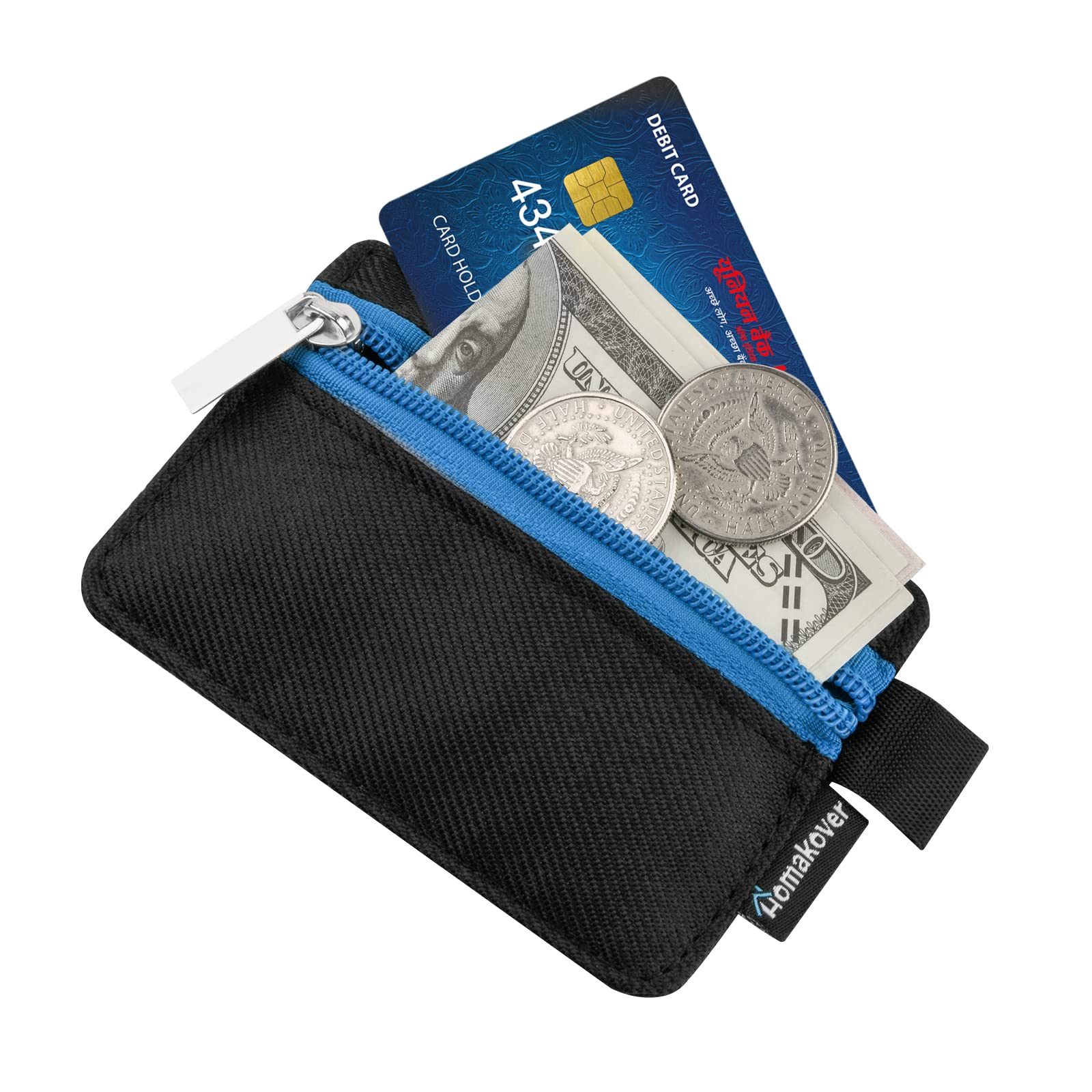 Amazon | BCP 2pcsブラックカラースプラッシュプルーフナイロンセキュリティセーフポーチユーティリティファスナーコインIDカードVisaカードビジネスカードバッグスリーブ4  – 1 / 2 x 3インチ | 集金袋 | 文房具・オフィス用品