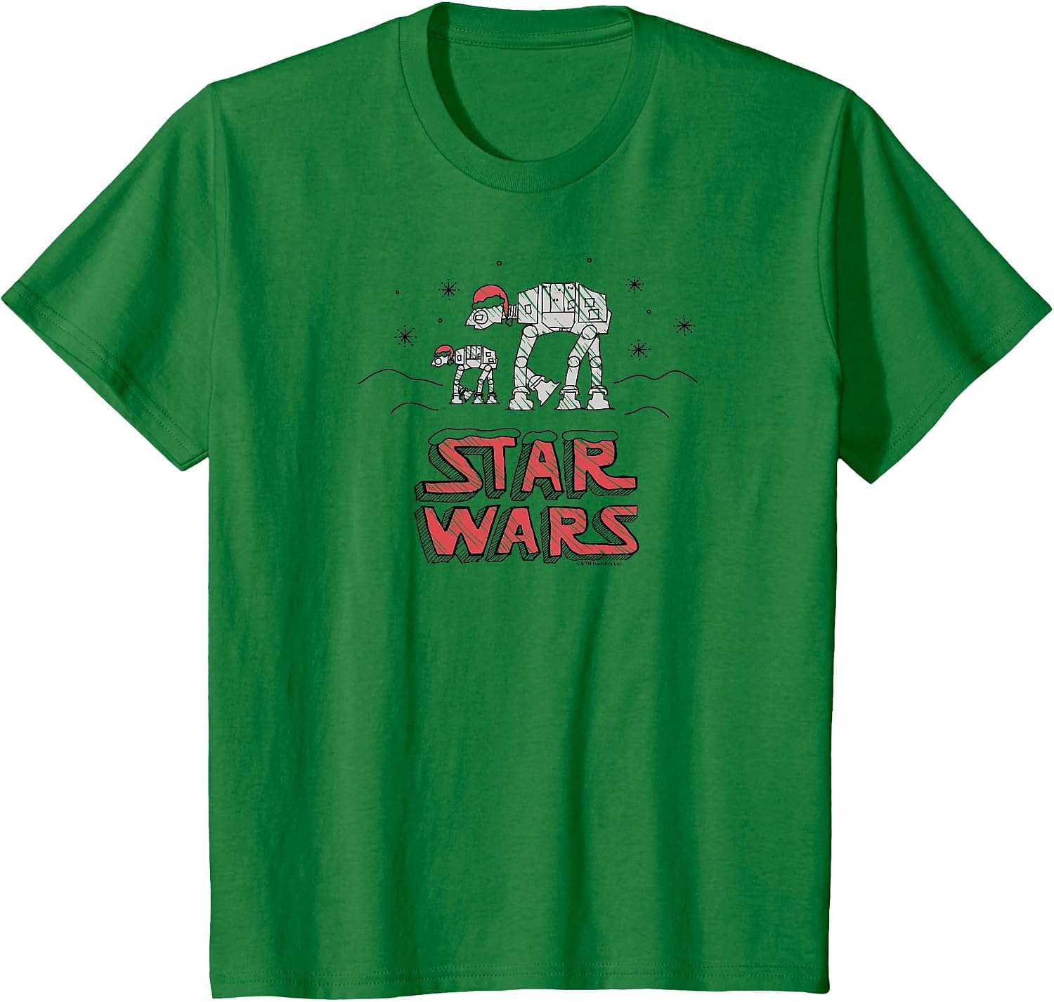 Star Wars - Holiday AT-AT Scribbles T-Shirt