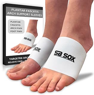 SB SOX Arch Support Sleeves for Plantar Fasciitis Relief (1 Pair) – Foot Compression Sleeves for Plantar Fasciitis and Arch Support for Everyday Use
