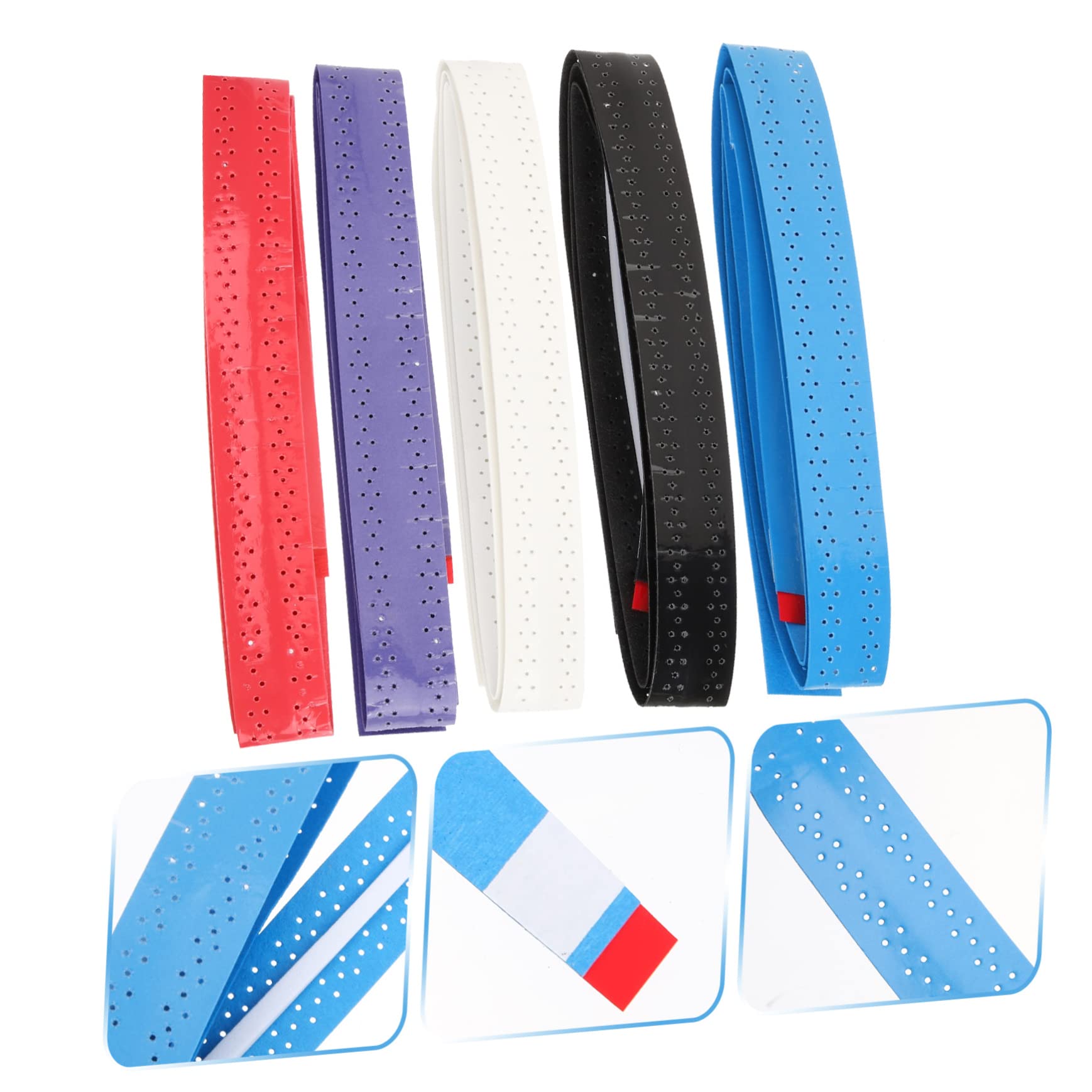 BESPORTBLE Cinturino per Racchetta da Badminton Nastro per Impugnatura A Paddle Pickleball Manico della Racchetta da Tennis Presa Manubrio Palline da Tennis Smorzatori Eva