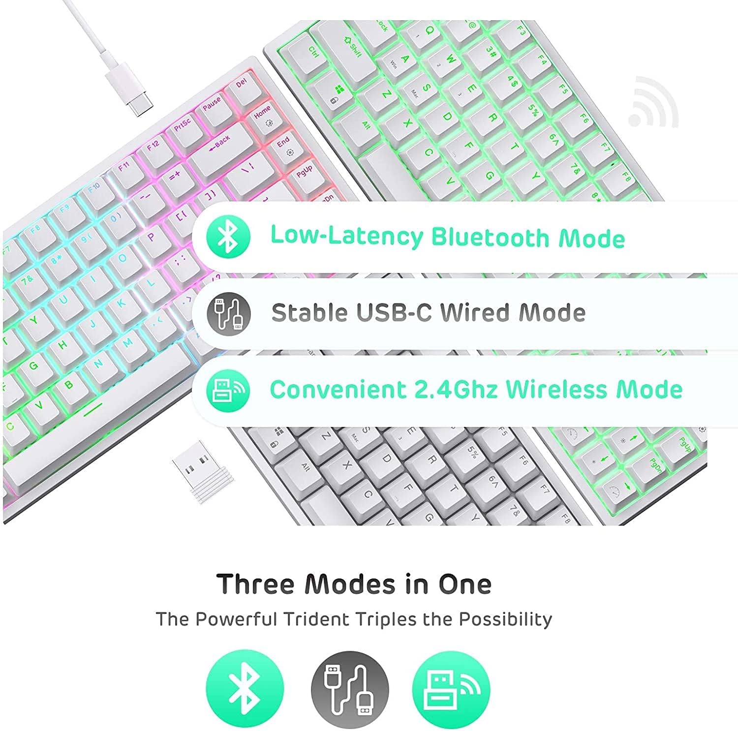 Bеѕt Cуbеr Dеаlѕ 🔥 RK ROYAL KLUDGE RK84 80% RGB Triple Mode BT5.0/2.4G/USB-C Hot Swappable Mechanical Keyboard, 84 Keys Wireless Bluetooth Gaming Keyboard, Quiet Red Switch