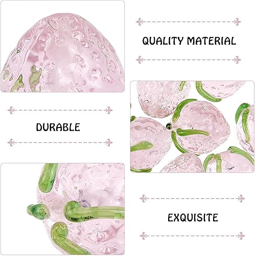 Miniatura 3 de PH PandaHall Cuentas de fresa 3D de frutas hechas a mano, cuentas de vidrio de lámpara, espaciador de frutas, cuentas sueltas para pulseras de