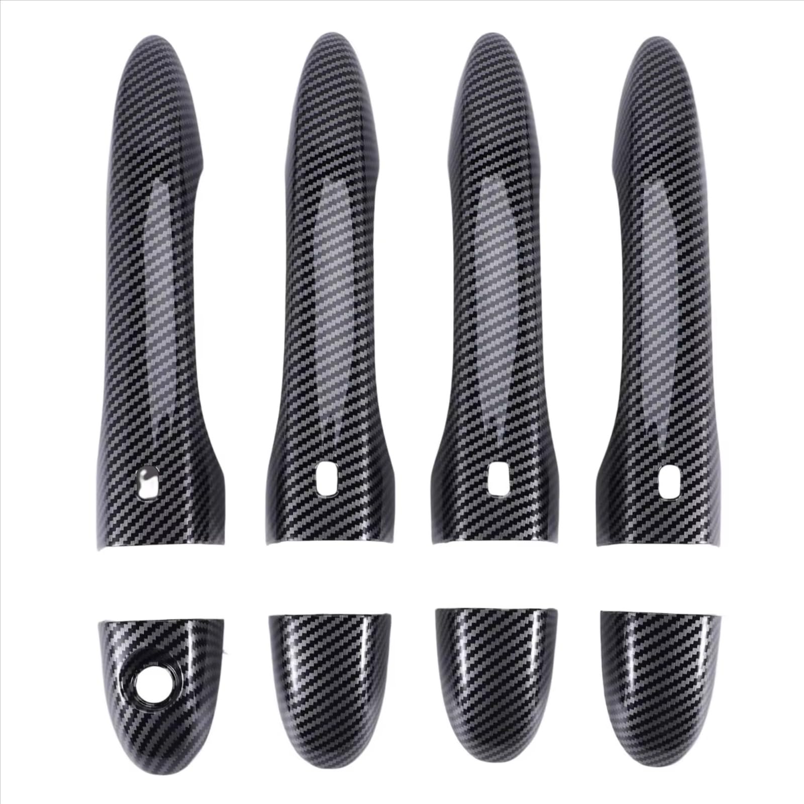 DSPOLIMV Outer Door Handle Cap Compatible with Maserati for Levante 2016 2017 2018 for Ghibli 2014-2018 Carbon Fiber Outer Door Handle Cover Trim Decoration