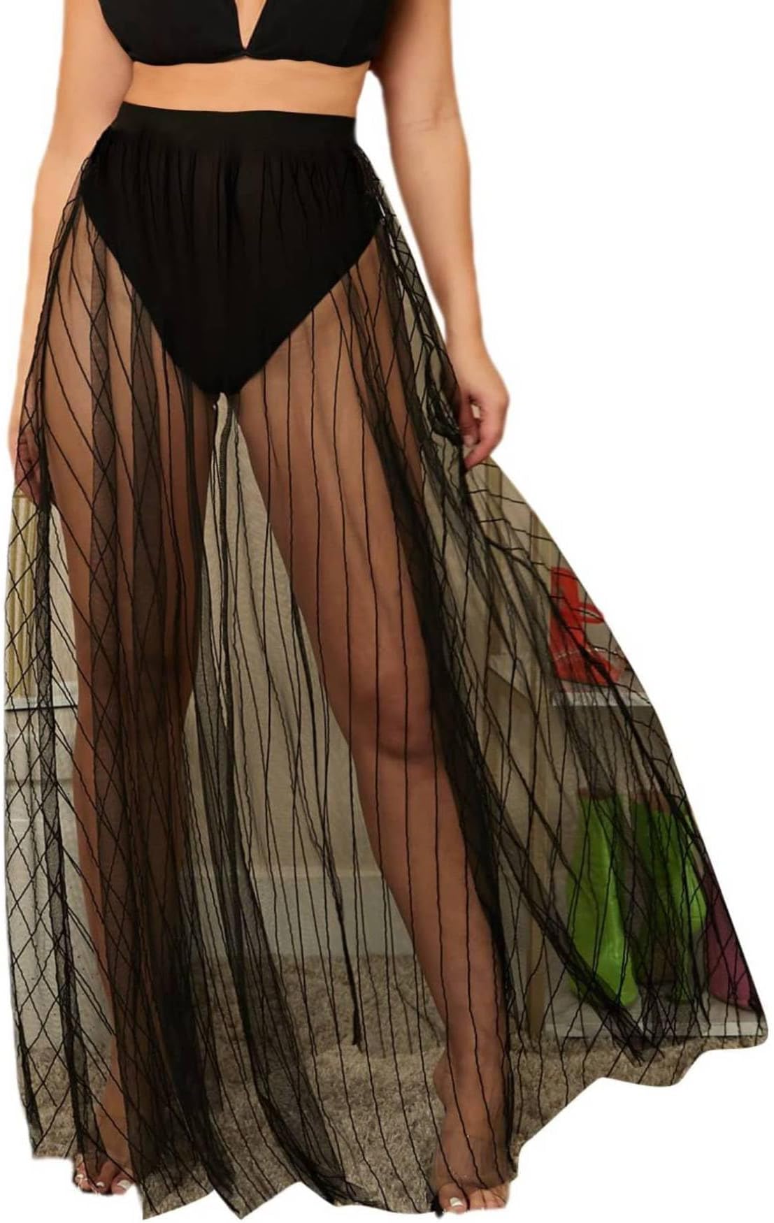 See through maxi skirt Clearance
