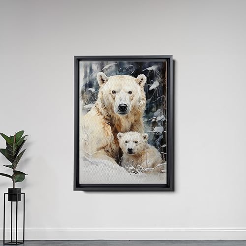 Miniatura 6 de Fox Mother Cub Print, In The Style Of Stencil,Based, Kids Wall Art, Kids Wall Art Display, Mom And Baby Animal Art Print, Decor Canvas, Wall Decor