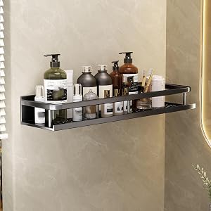 SRURLLUG Adhesive Shower Caddy Bathroom Organizers No Drill Storage Shelves Adhesive Hanging Shower Shelf for Bathroom Kitchen Countertop