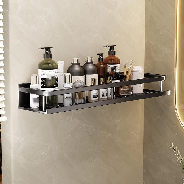 SRURLLUG Adhesive Shower Caddy Bathroom Organizers No Drill Storage Shelves Adhesive Hanging Shower Shelf for Bathroom Kitchen Countertop