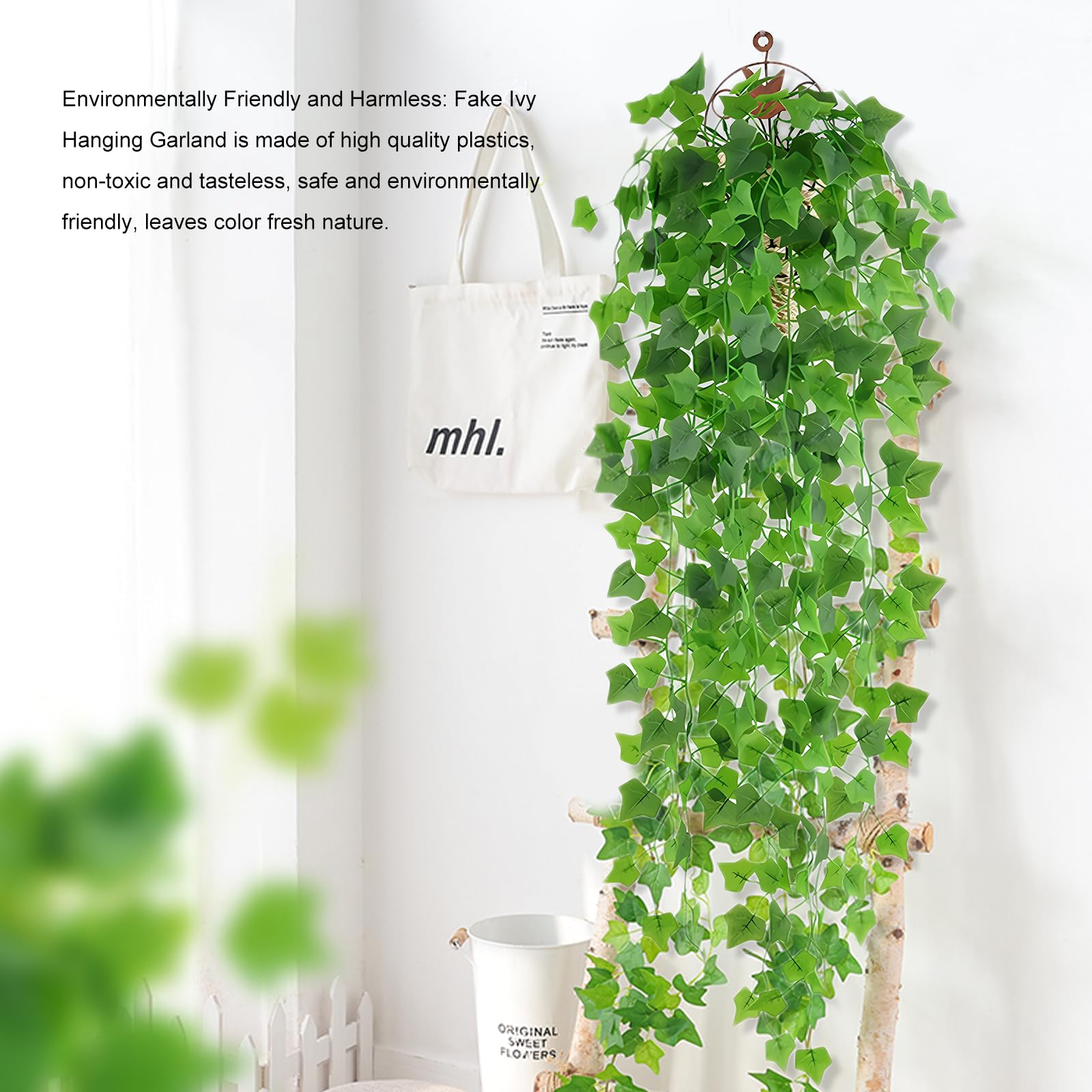 Ramo Di Felce Artificiale 7 Fronde | Pianta Finta In Seta Per Decorazione Casa E Matrimonio | Verde Lungo 43 Cm - 3