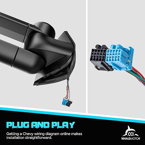 Miniatura 6 de Espejos de remolque calefactables compatibles con Chevy Silverado GMC Sierra 2003-2007 (2007 Classic) 1500 2500 3500, Tahoe Suburban Avalanche Yukon