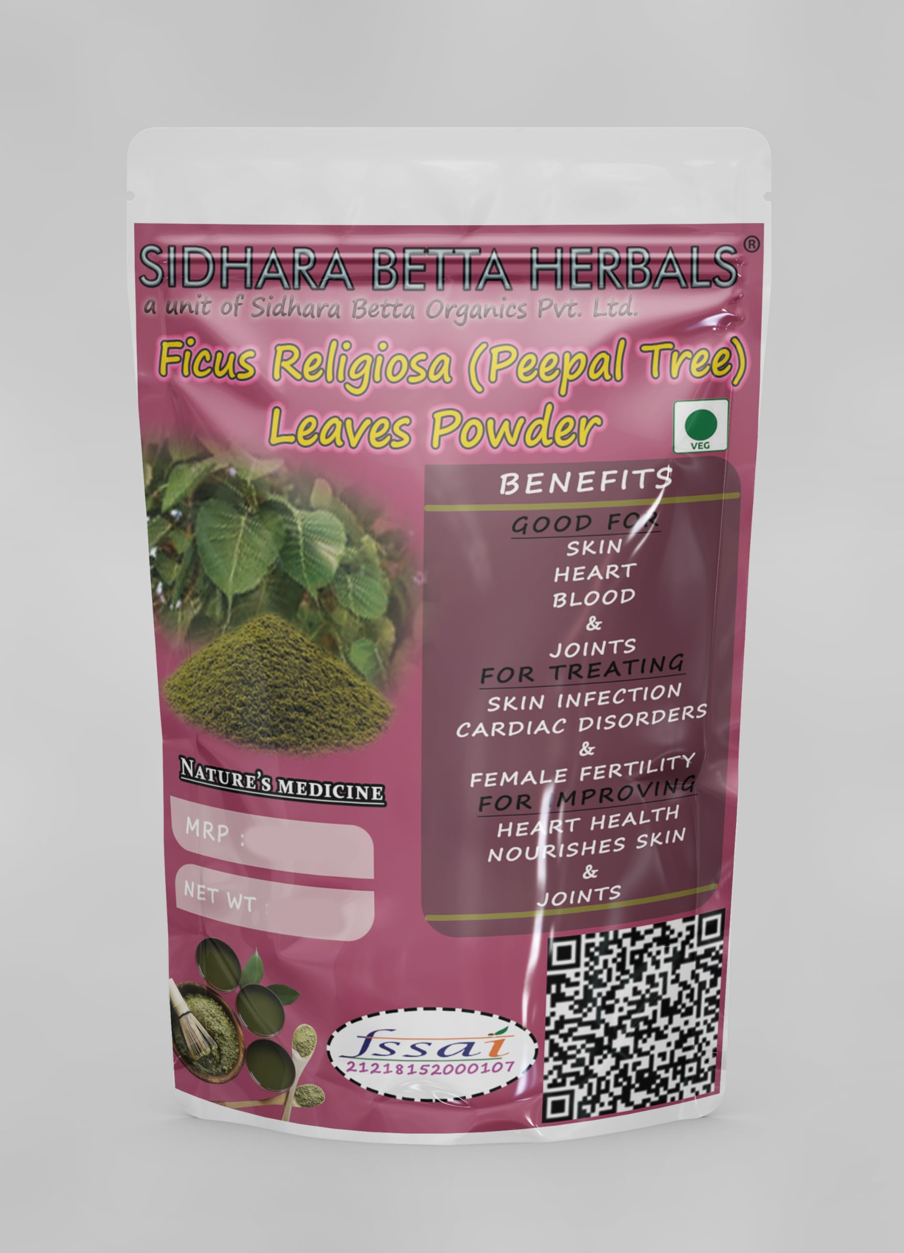SIDHARA BETTA HERBALS Ficus Religiosa (Peepal Tree) Leaves Powder |Pack of 1| (B09YHG1NZF) Amazon Price History, Amazon Price Tracker