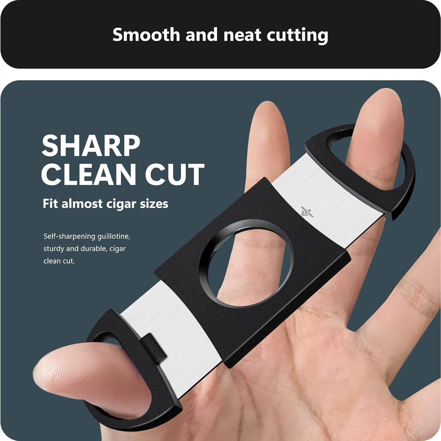 roygra Cigar Cutter Set (12 Pack), Enlarged 65 Ring Fit Almost Cigars, Guillotine Double Blade, Cigar Accessories for Men, Plastic Smoking Accessories Tool, Portable Sharp Clean Cut - Black