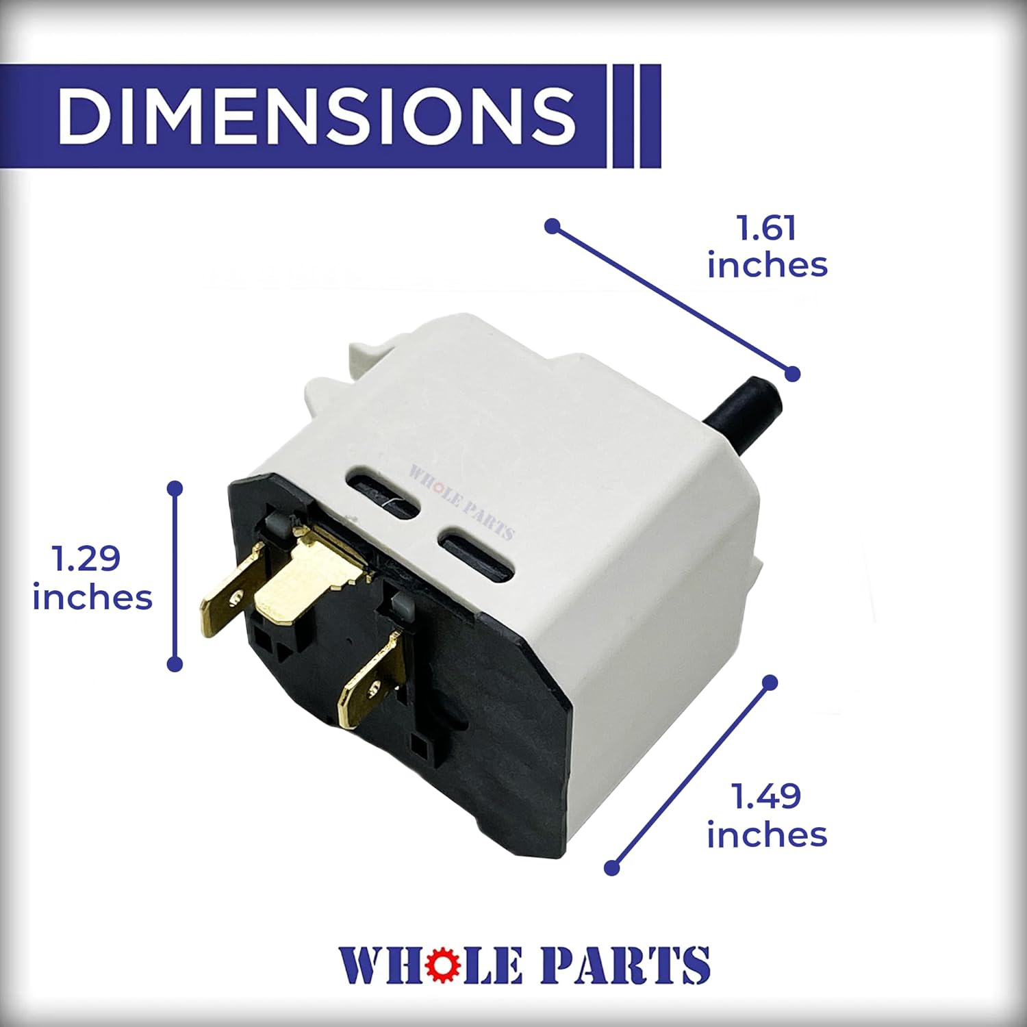 Whole Parts Dryer Push-to-Start Switch Part# W10563095 – Compatible with Select Kenmore, Maytag & Whirlpool Dryers - 3022058, AP6023004, PS11756343, WPW10563095