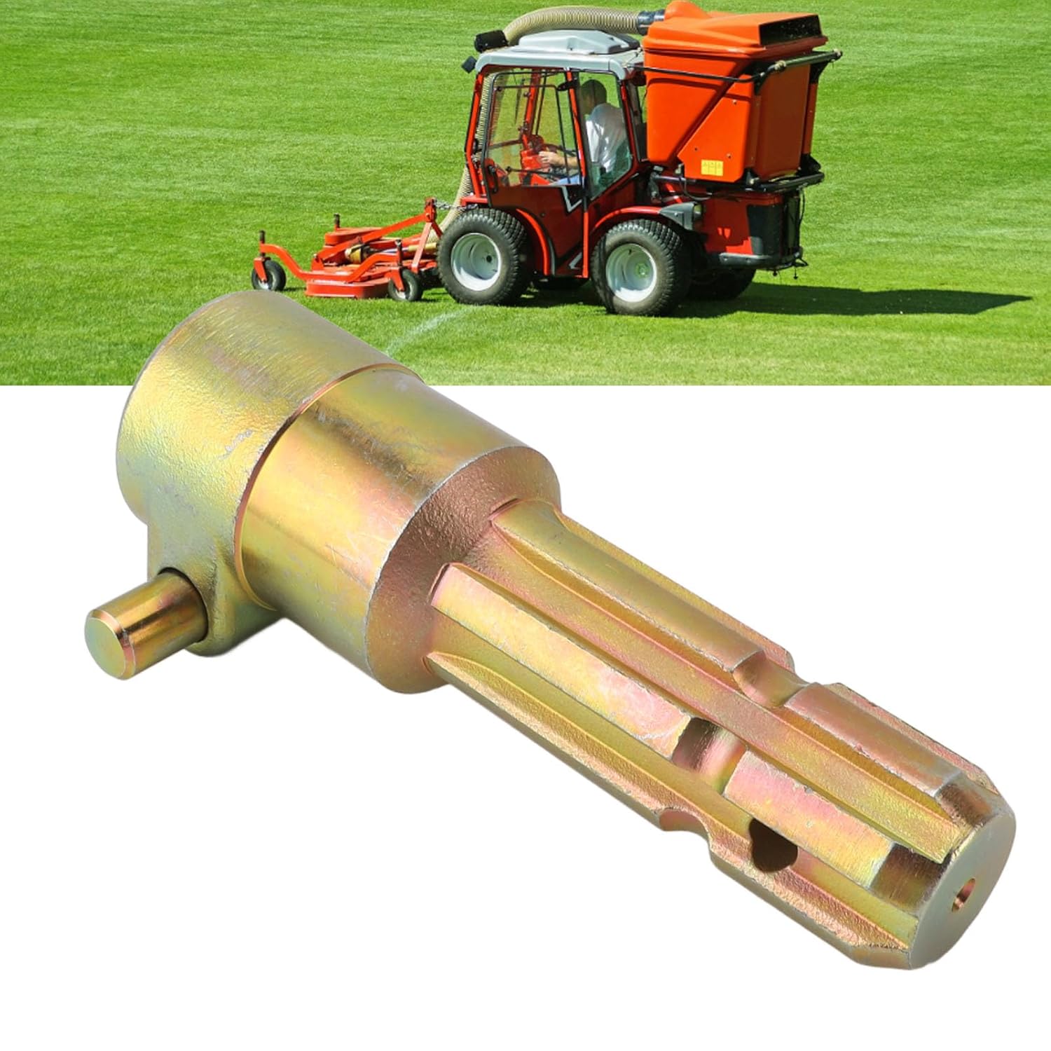 PTO Extender Adapter 1.37 inch 6 Spline Female to Male, Power Take Off Extension for Agricultural Machinery and Industrial Equipment, Metal Construction