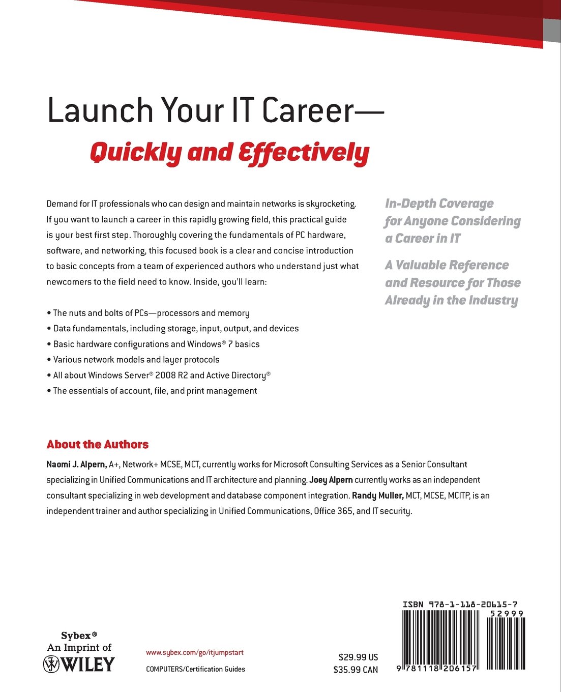 IT Career JumpStart: An Introduction to PC Hardware, Software, and Networking (Jumpstart (Sybex))
