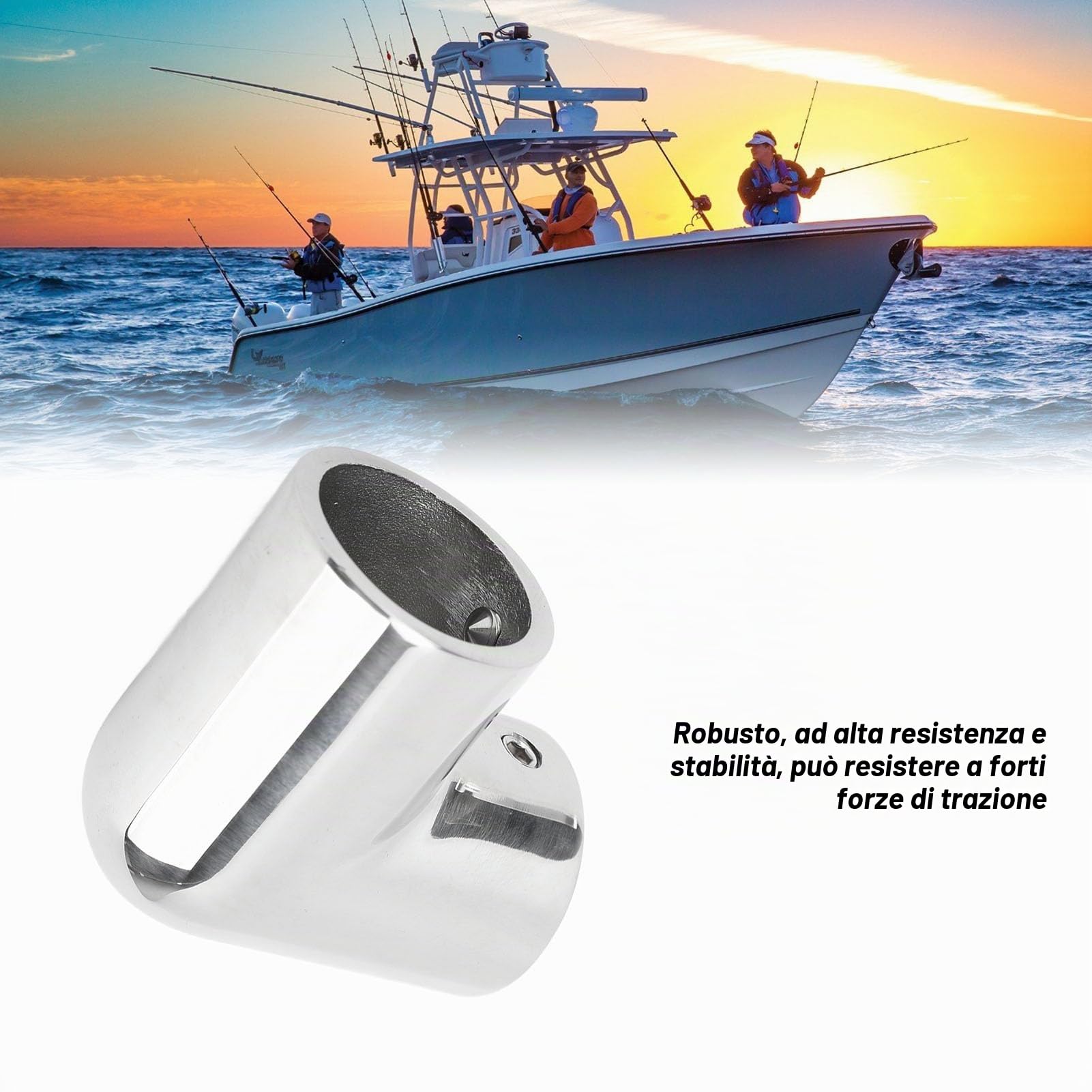 Raccordo per corrimano per barca a 2 vie, 90 gradi, 4 pezzi, 25 mm ID, raccordo per tubo a gomito in acciaio inossidabile 316 per nave e yacht