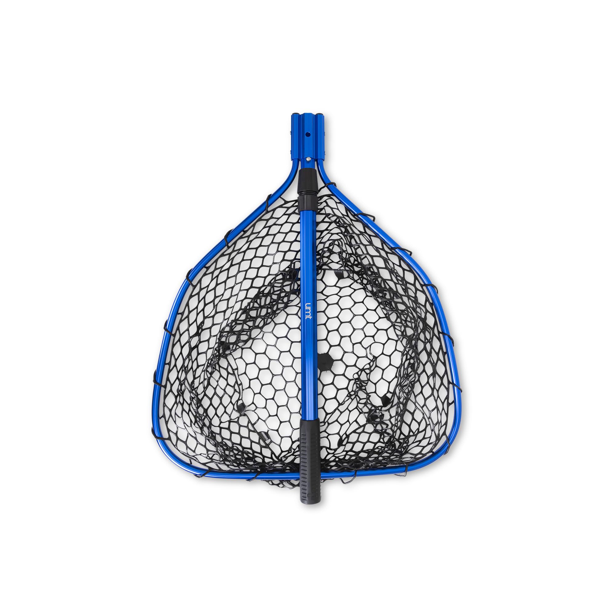 UMT - Retino telescopico da pesca da 1,5 m, resistente, durevole, in silicone, con manico pieghevole, colore: blu