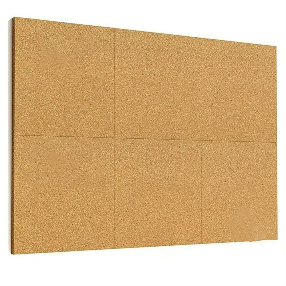 6pcs Large Cork Bulletin Boards 12 X 12 Inch, Cork Boards for Wall, Cork Tiles with Safe Removable Adhesive Tabs for Decor