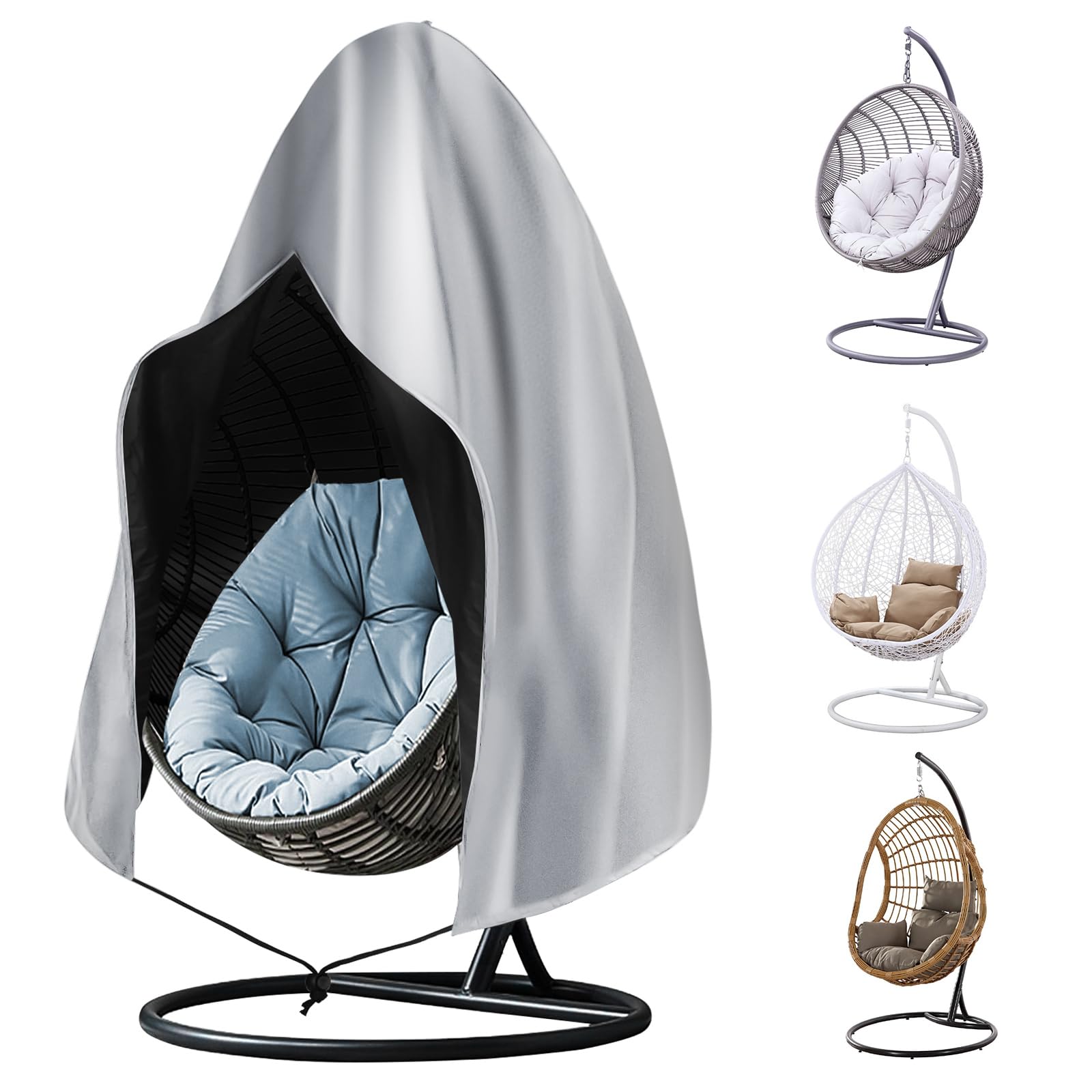 OFFCUP Hanging Egg Chair Cover, 115*190cm 210D Oxford Fabric Swing Chair Cover with Zipper