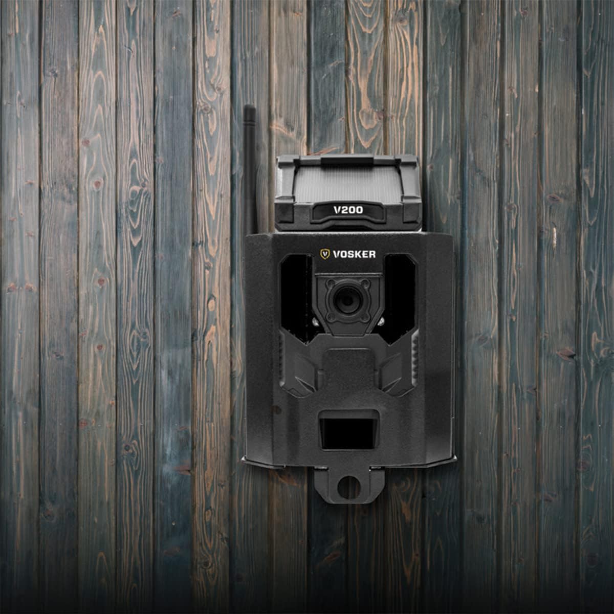 Vosker V100 and V200 Waterproof Outdoor Camera Security Box - Protective Heavy Duty Steel Case | Weather & Animal Resistant with Easy Accessible Panel (150)