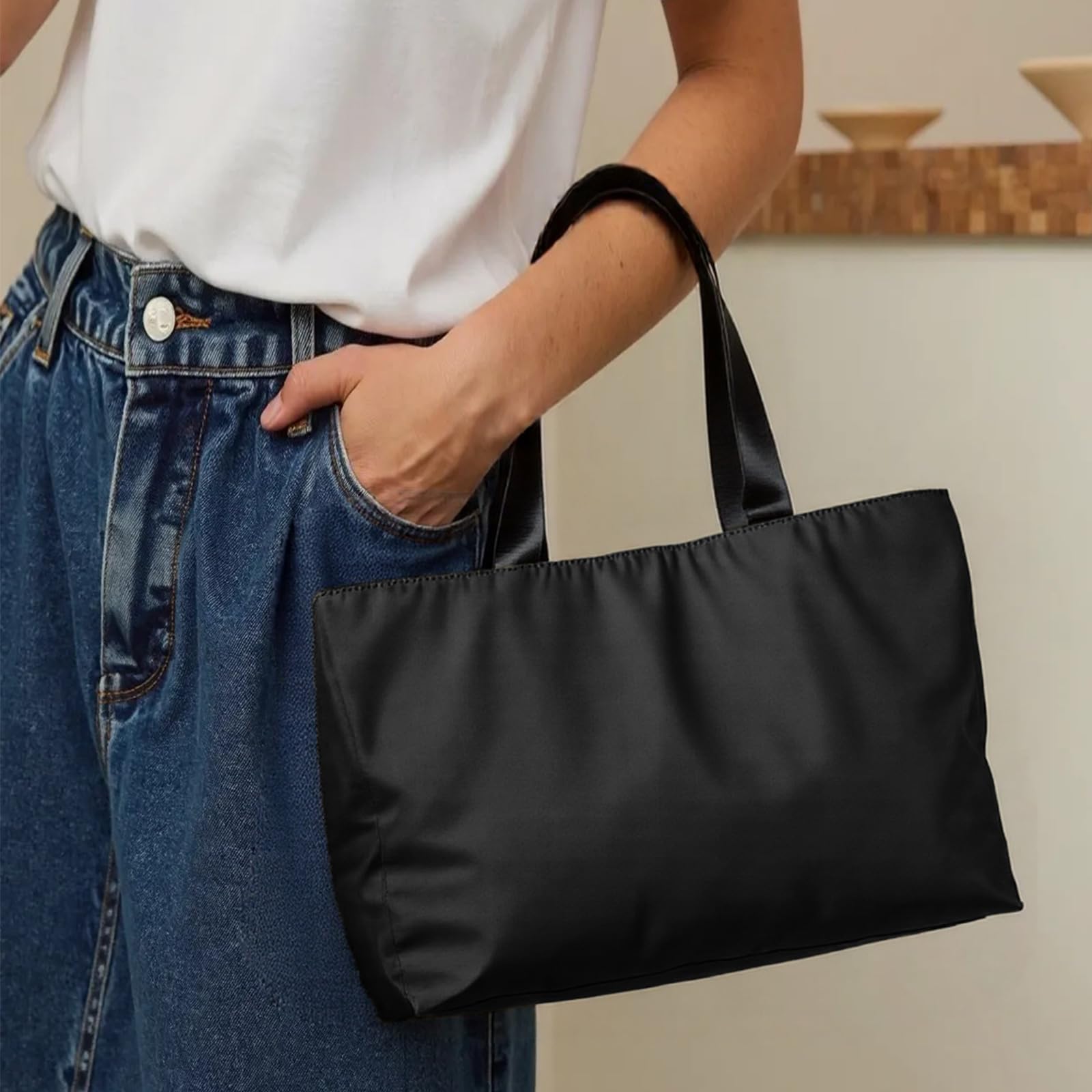 Pratica borsa a tracolla da viaggio in nylon sotto le ascelle con ampio spazio di archiviazione progettata per mamme impegnate e professionisti borsone da palestra