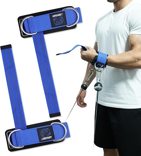Wrist Cuffs Weight Lifting Straps with Sliding Dual D-Rings – Adjustable Wrist S