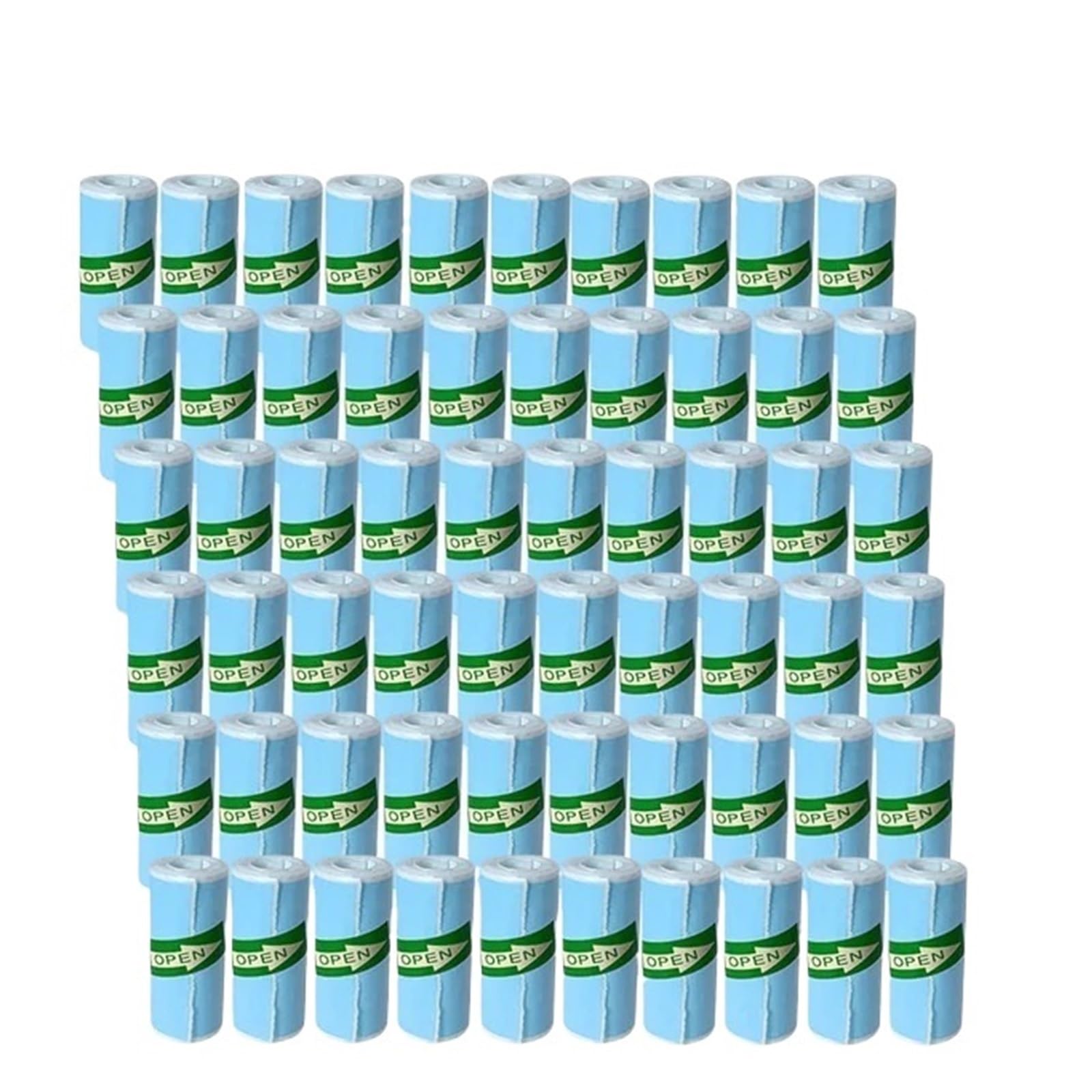 Rolka papieru do drukarek fotograficznych, Papier termiczny do etykiet samoprzylepnych w rolce do kasy, 60 szt., wielokolorowy, 57 mm, do drukarek fotograficznych bezatramentowych(Blue sticker)