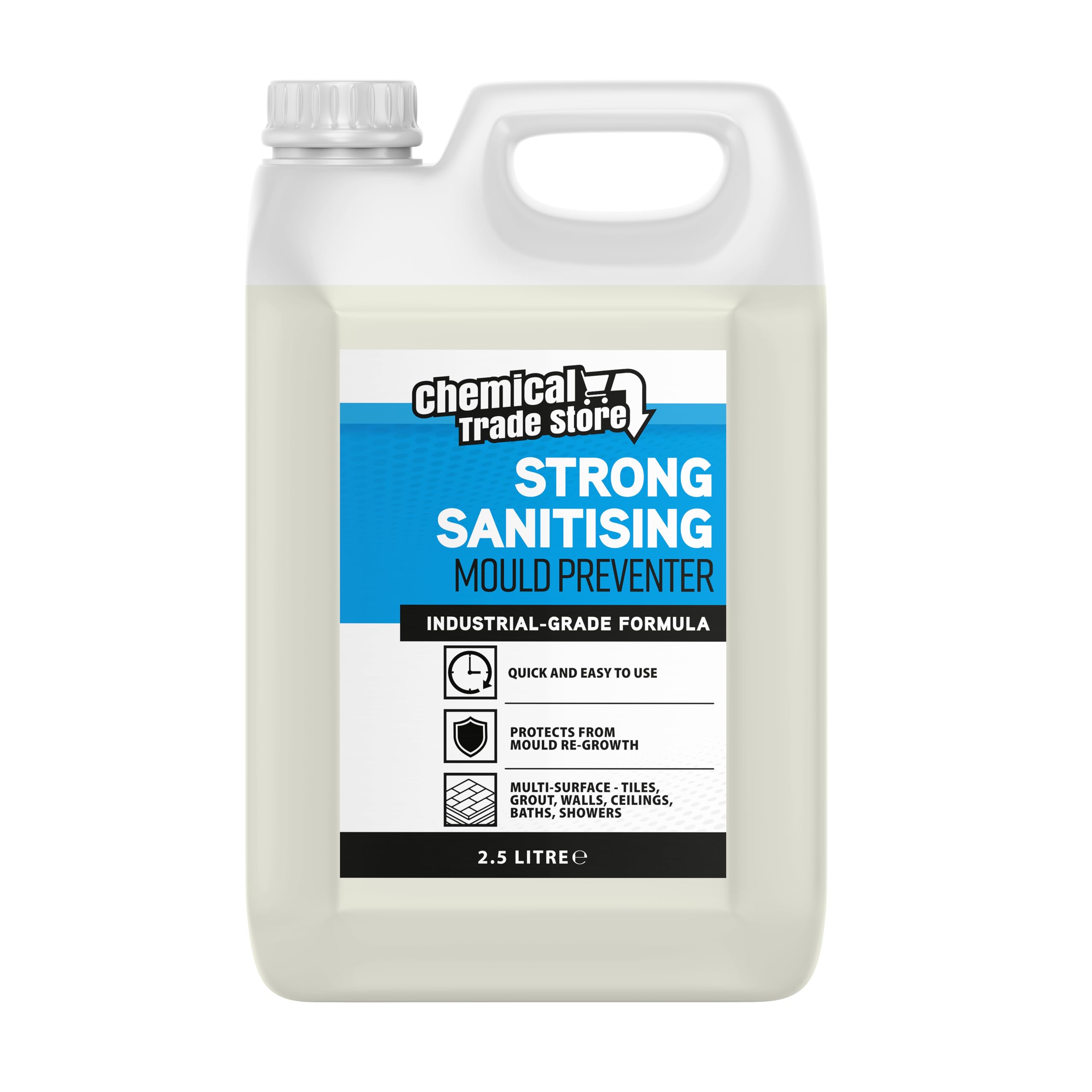 Chemical Trade Store - Mould Preventer | Powerful Mildew Remover, Keeps Mouldy Stains Away From Walls, Tiles, Silicone Seals & More - 2.5 Litre