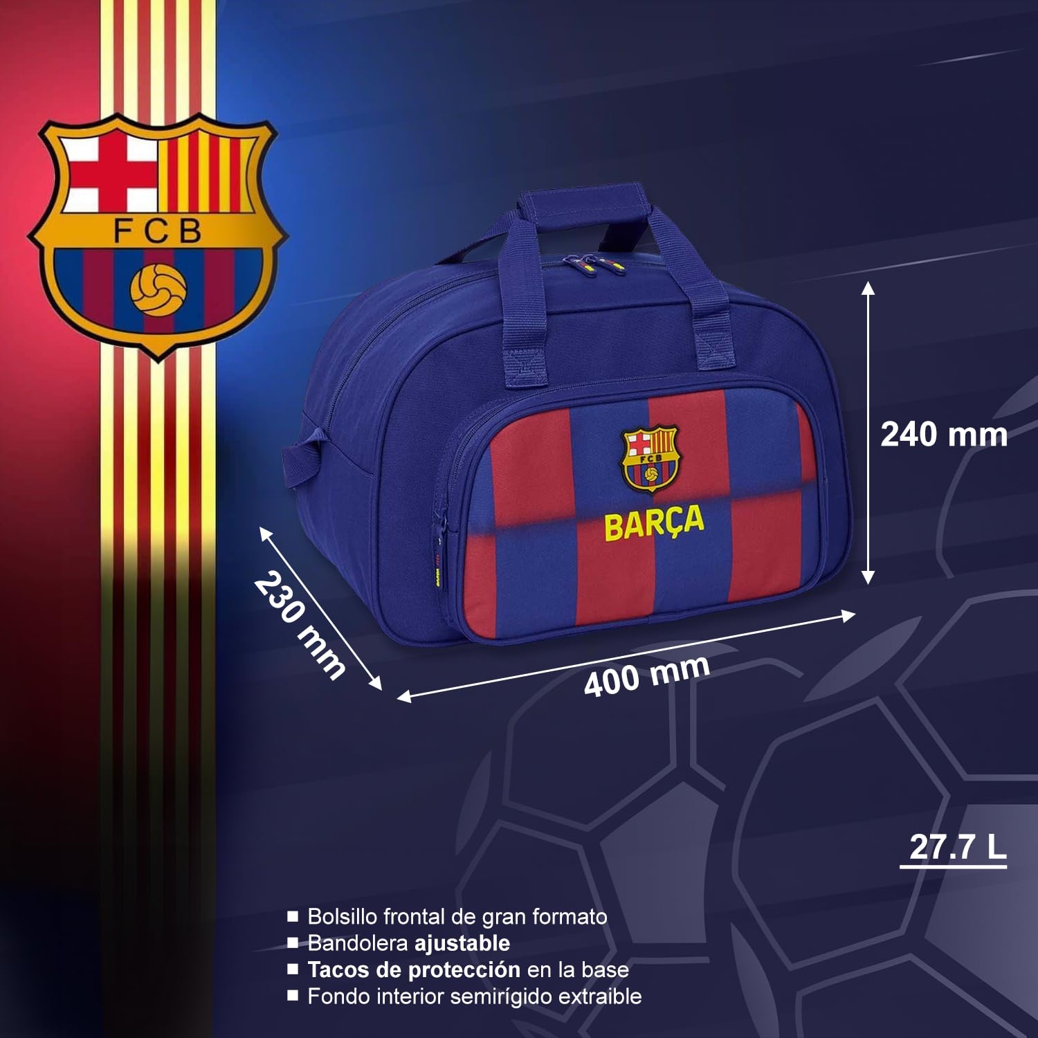 Mochila FC Barcelona unisex asas ajustables, ligera y cómoda, ideal para escuela y actividades diarias, mochila barça