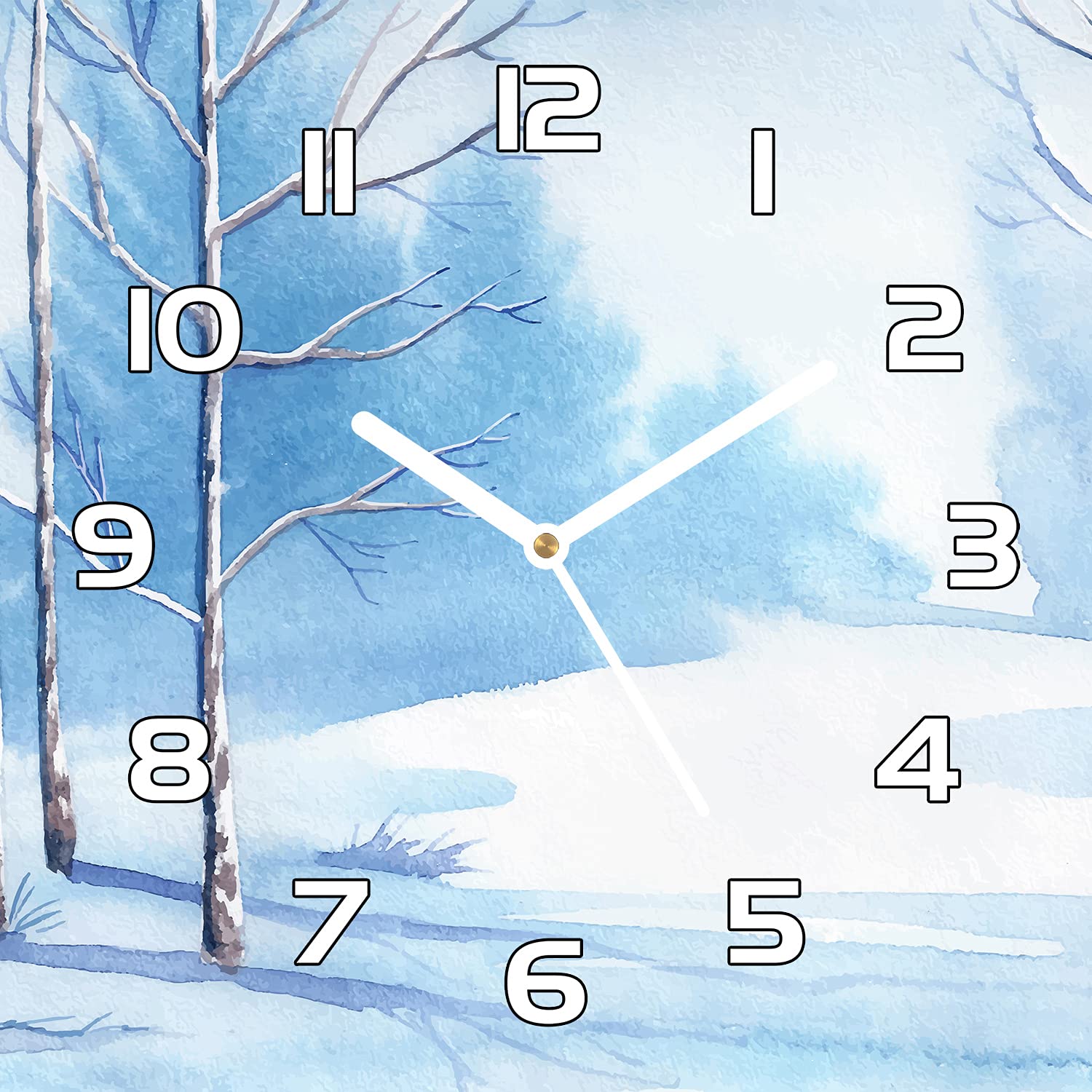 Horloge Moderne en Verre de Sécurité Impression Haute Définition Paysage