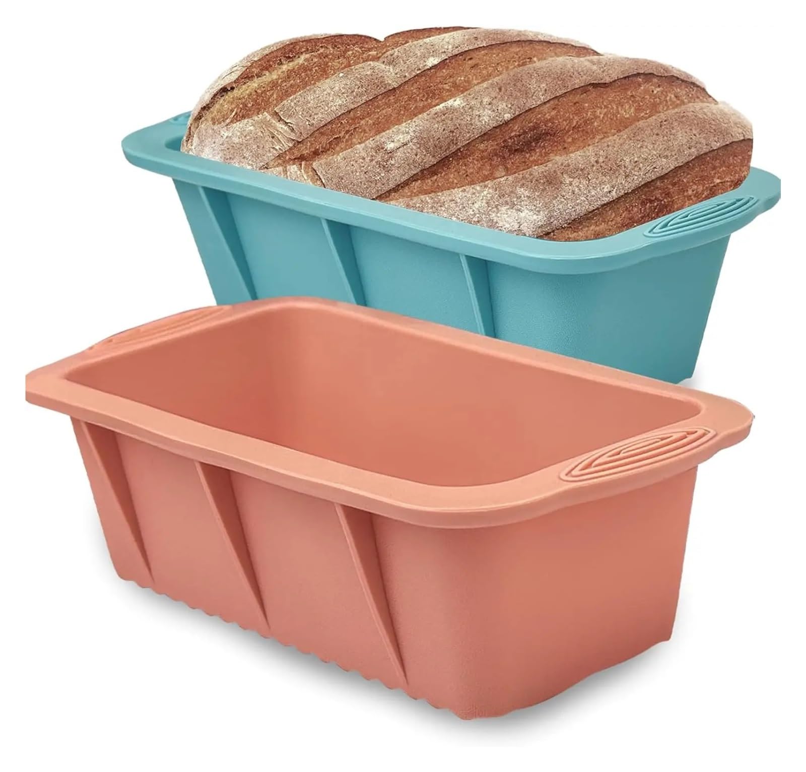 Molde de silicona para pan y repostería con dos piezas rectangulares para horno