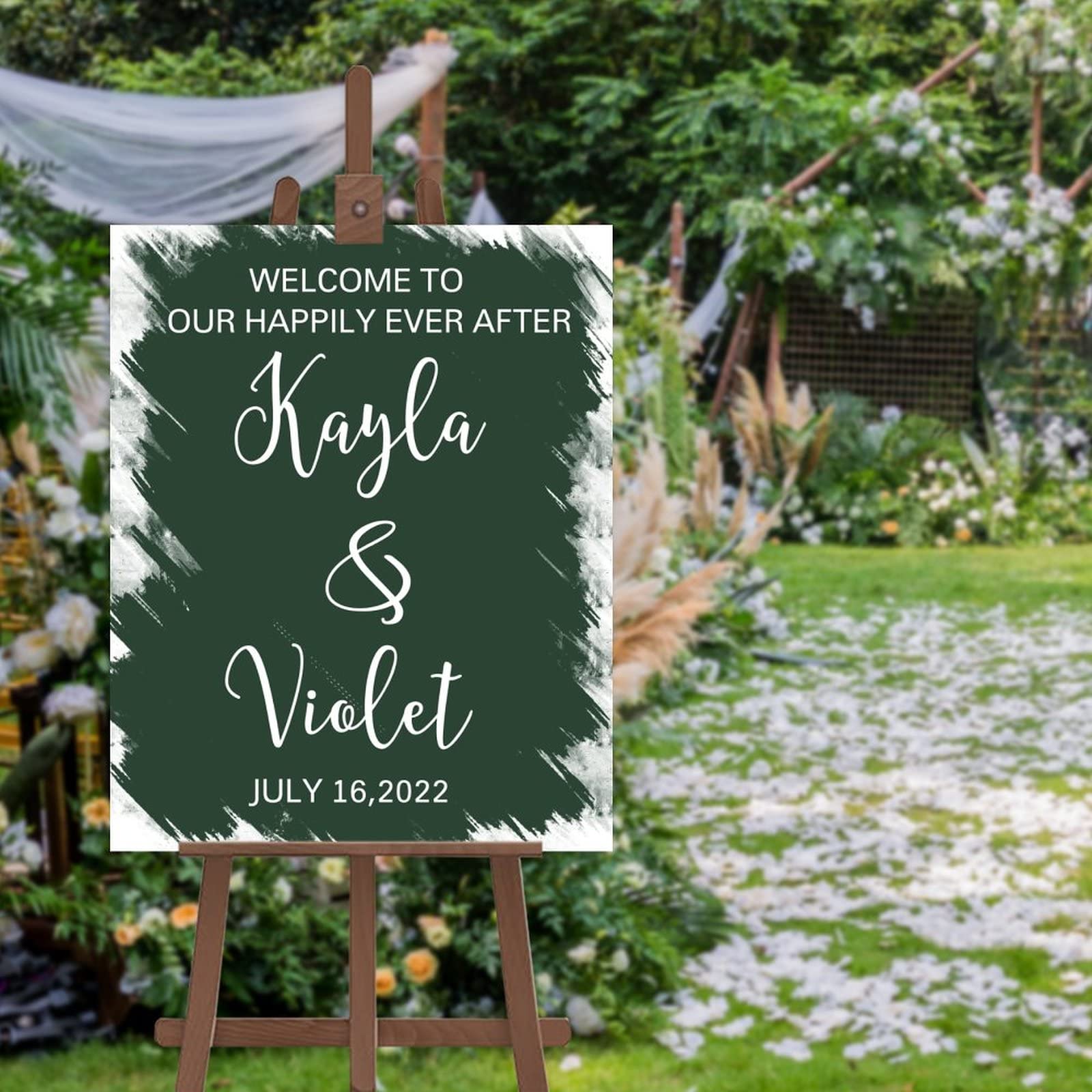 Panneau bienvenue mariage personnalisé pour réussir la décoration de votre accueil